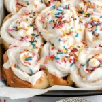 Birthday Cake Cinnamon Rolls