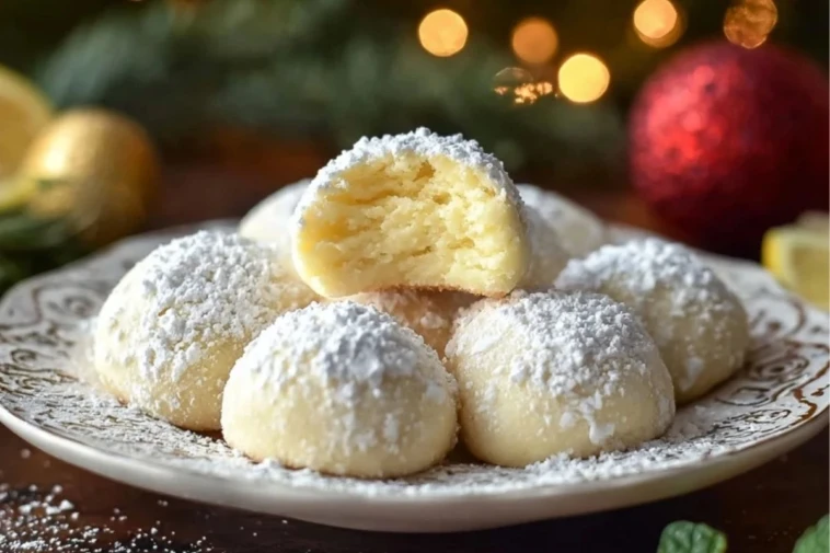 Bright Buttery Lemon Cream Snowball Cookies