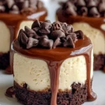 Brownie Bottom Mini Cheesecakes