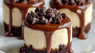 Brownie Bottom Mini Cheesecakes