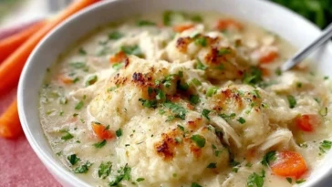 Classic Chicken And Dumplings With Biscuits