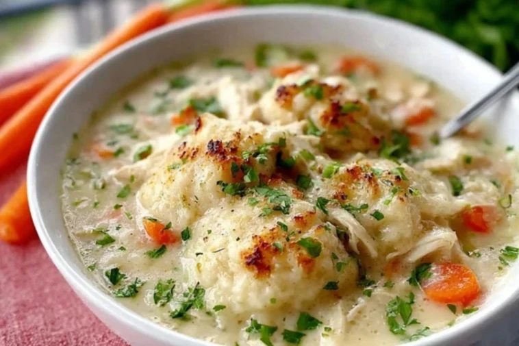 Classic Chicken And Dumplings With Biscuits