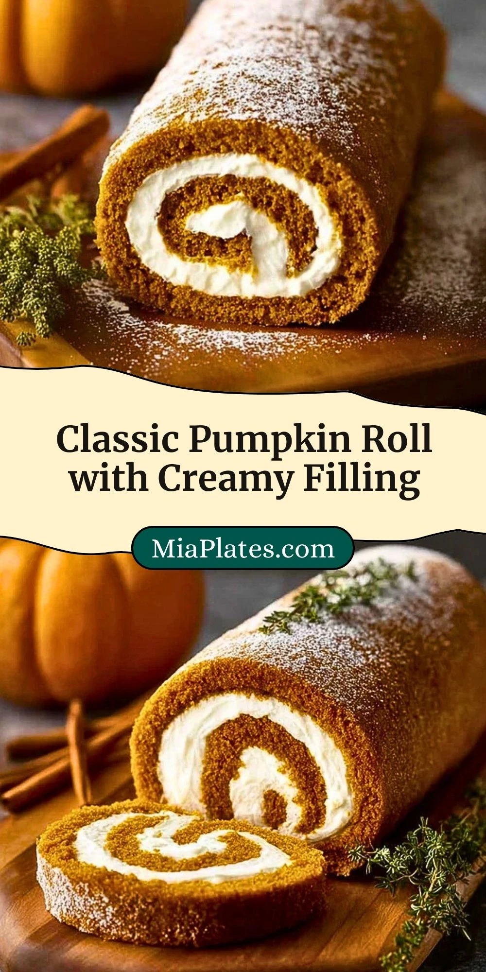 Classic Pumpkin Roll with Creamy Filling (3)