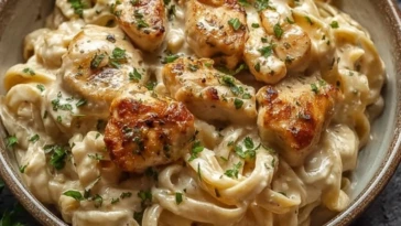Creamy Chicken Garlic Parmesan Pasta