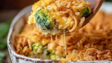 Creamy French Onion Broccoli Cheese Casserole