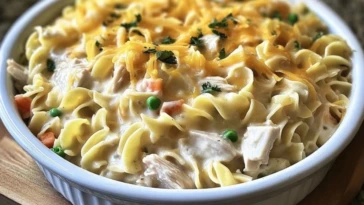 Creamy Million Dollar Chicken Noodle Casserole