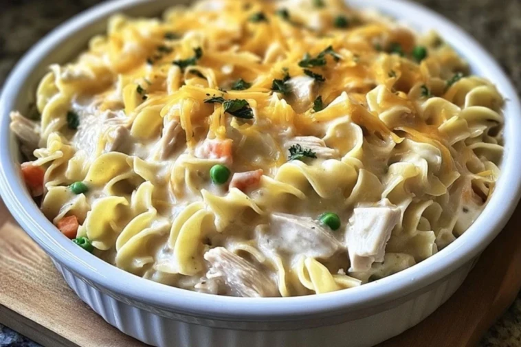 Creamy Million Dollar Chicken Noodle Casserole