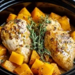 Crockpot Maple Dijon Chicken With Butternut Squash
