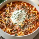 Easy High Protein Lasagna Soup
