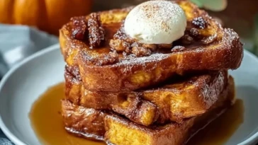 Fall Pumpkin French Toast Breakfast