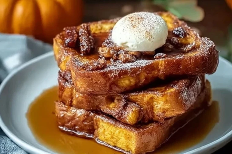 Fall Pumpkin French Toast Breakfast