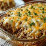 French Onion Ground Beef Rice Casserole