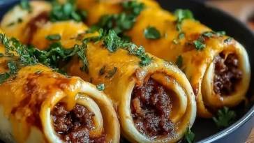 Garlic Butter Cheeseburger Rollups