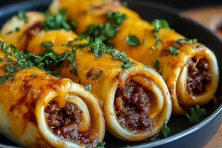 Garlic Butter Cheeseburger Rollups