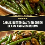 Garlic Butter Sautéed Green Beans and Mushrooms (2)