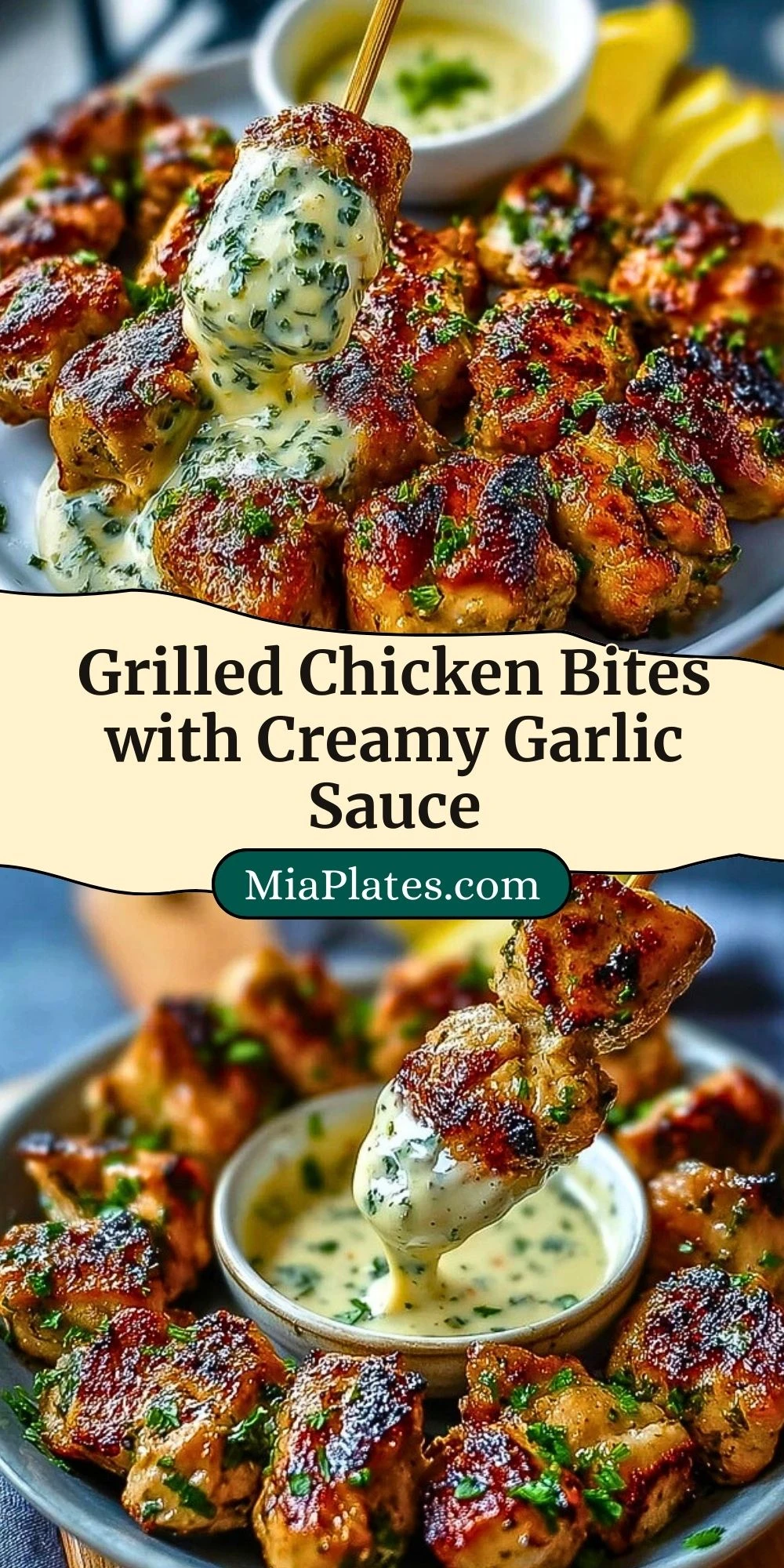 Grilled Chicken Bites with Creamy Garlic Sauce (3)