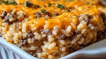 Ground Beef and Rice Casserole