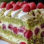 Heavenly Pistachio Raspberry Dream Cake