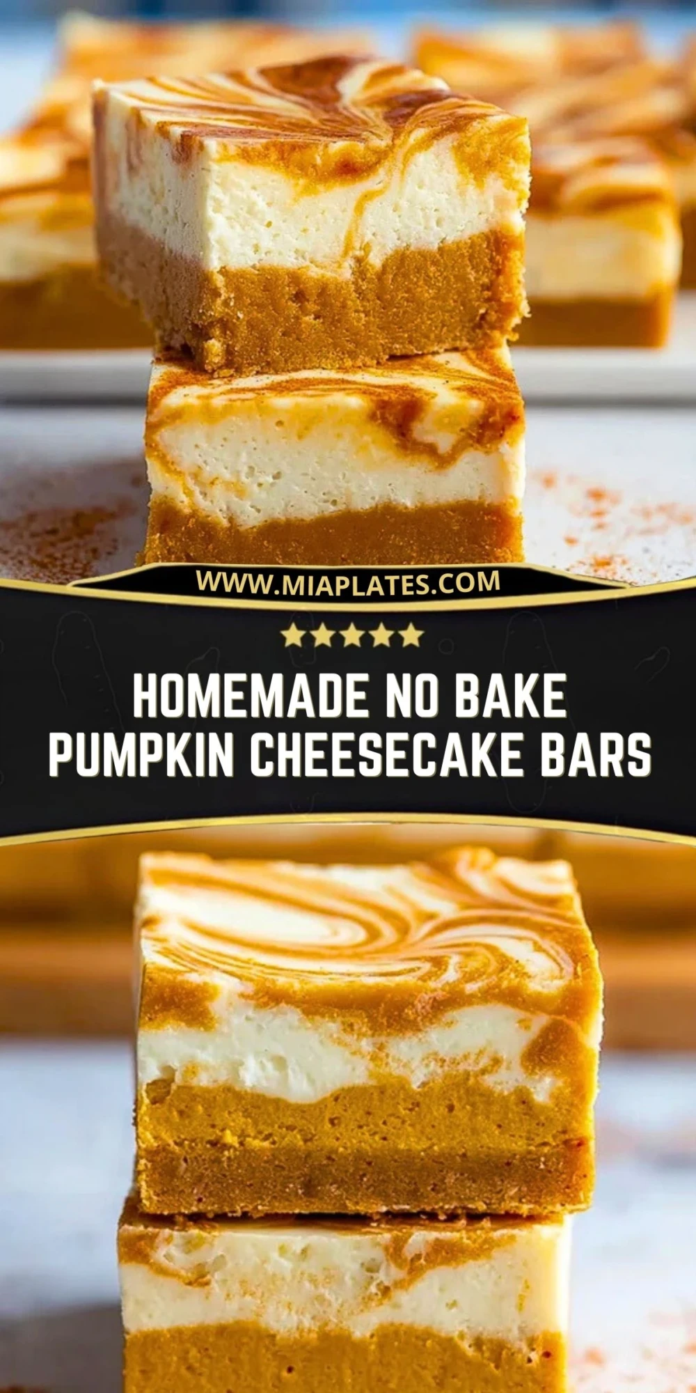 Homemade No Bake Pumpkin Cheesecake Bars (2)