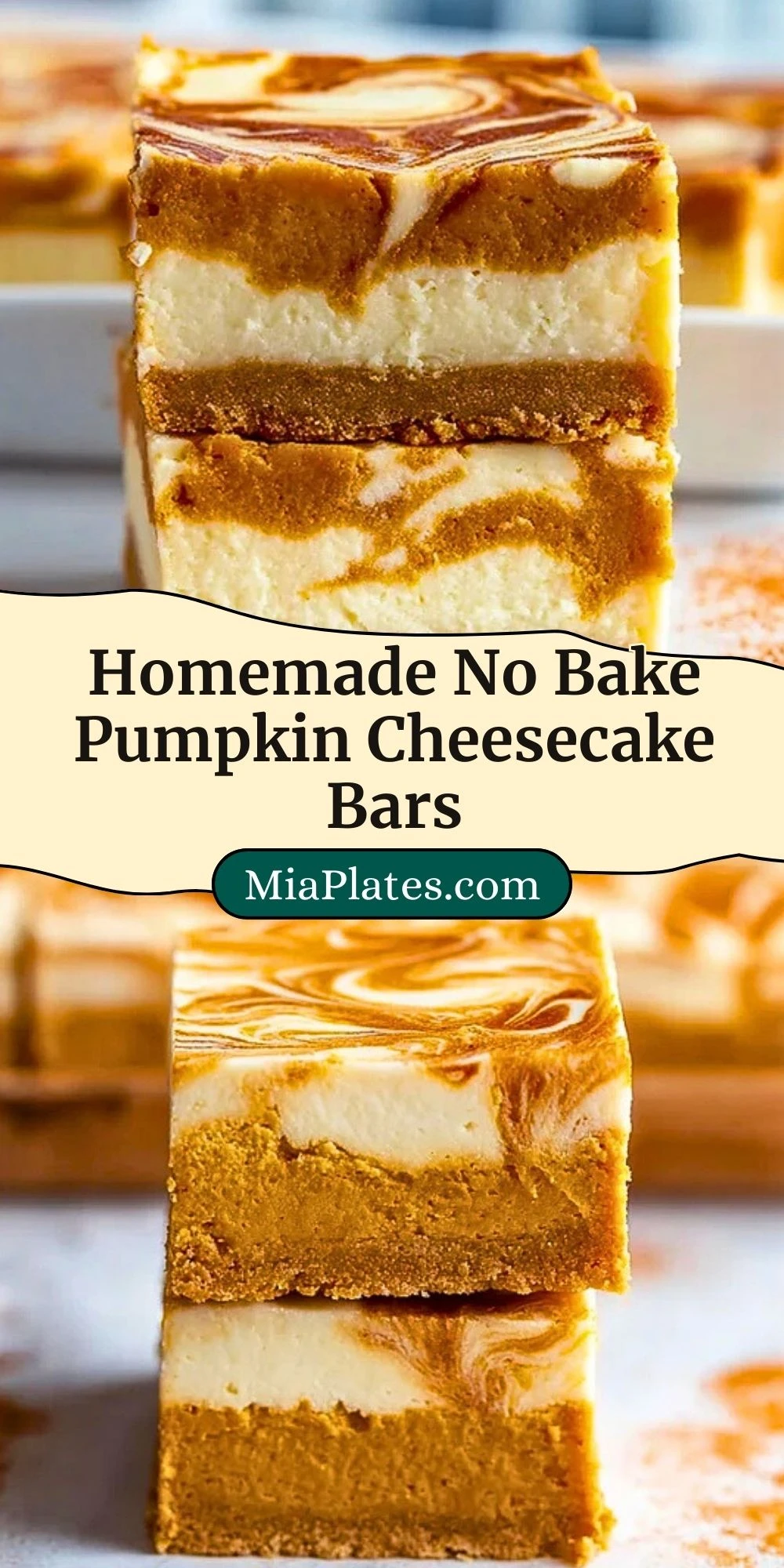 Homemade No Bake Pumpkin Cheesecake Bars (3)