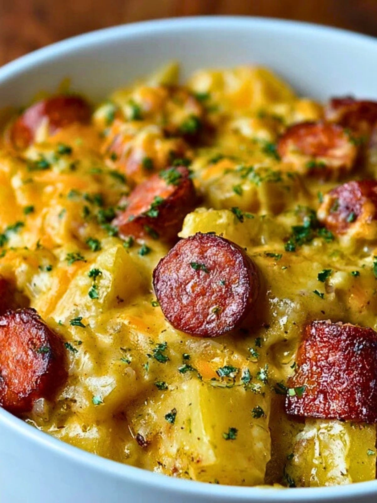 Kielbasa Sausage Cheesy Potato Casserole (1)