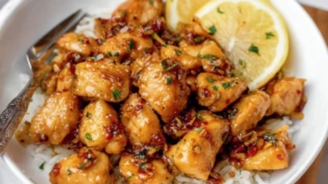 Lemon Garlic Chicken Bites