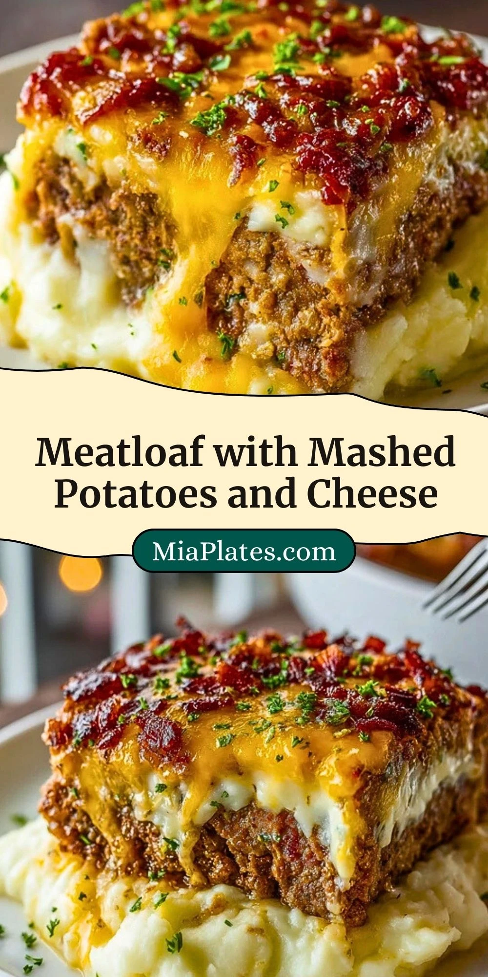 Meatloaf with Mashed Potatoes and Cheese (2)