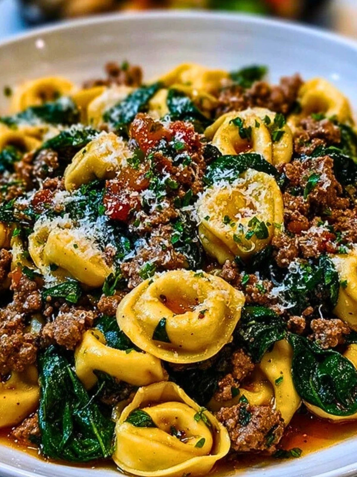 Savory Garlic Butter Beef and Spinach Tortellini (1)