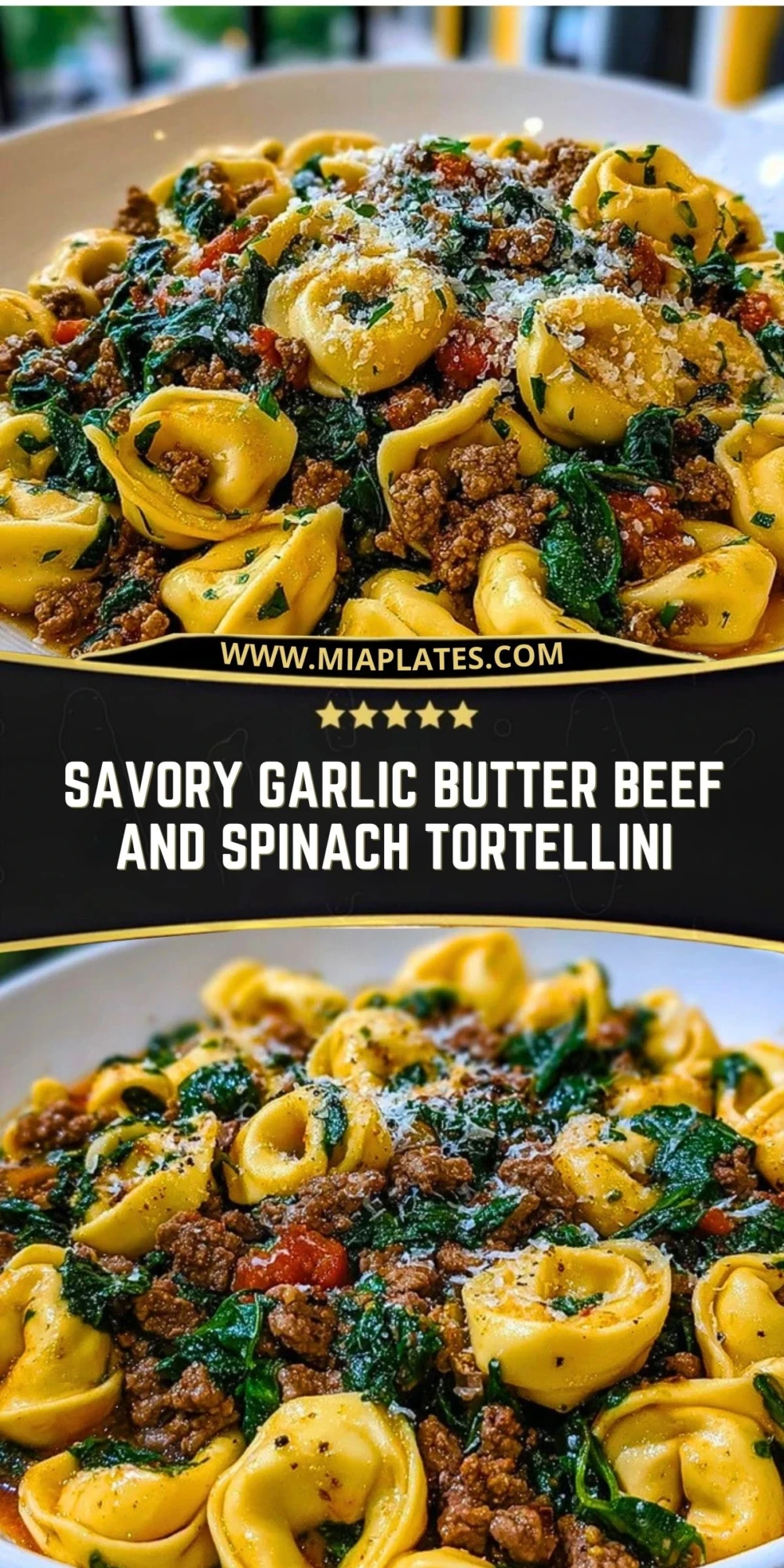 Savory Garlic Butter Beef and Spinach Tortellini (2)
