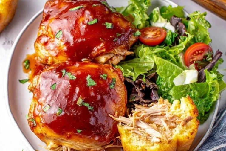 Slow Cooker BBQ Chicken Thighs