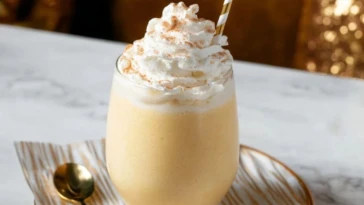 Best Ever Eggnog Milkshake With Vanilla Ice Cream