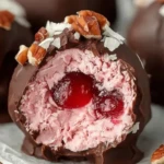 Chocolate Maraschino Cherry Coconut Truffles