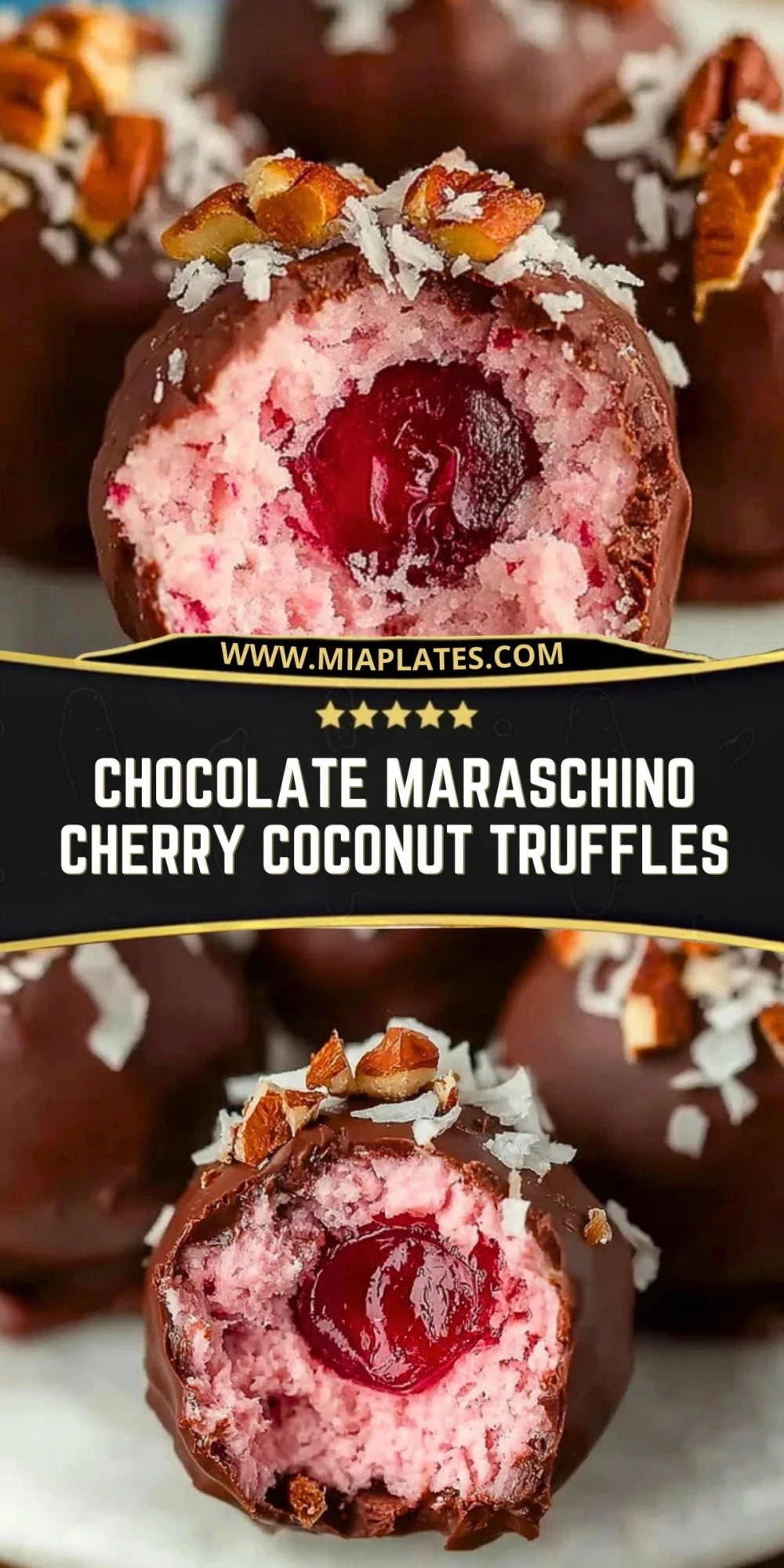 Chocolate Maraschino Cherry Coconut Truffles (2)
