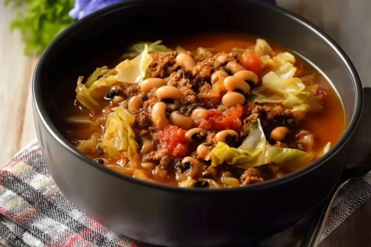 Comforting Black Eyed Peas And Cabbage