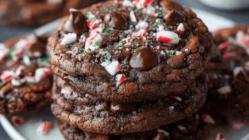 Double Chocolate Peppermint Cookies