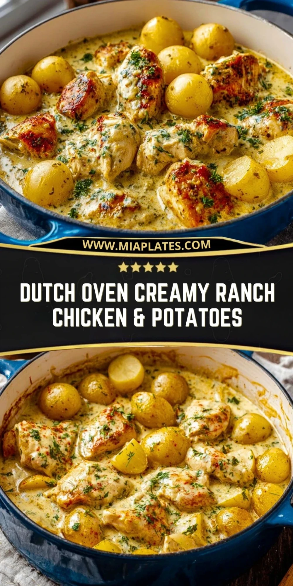 Dutch Oven Creamy Ranch Chicken & Potatoes (2)