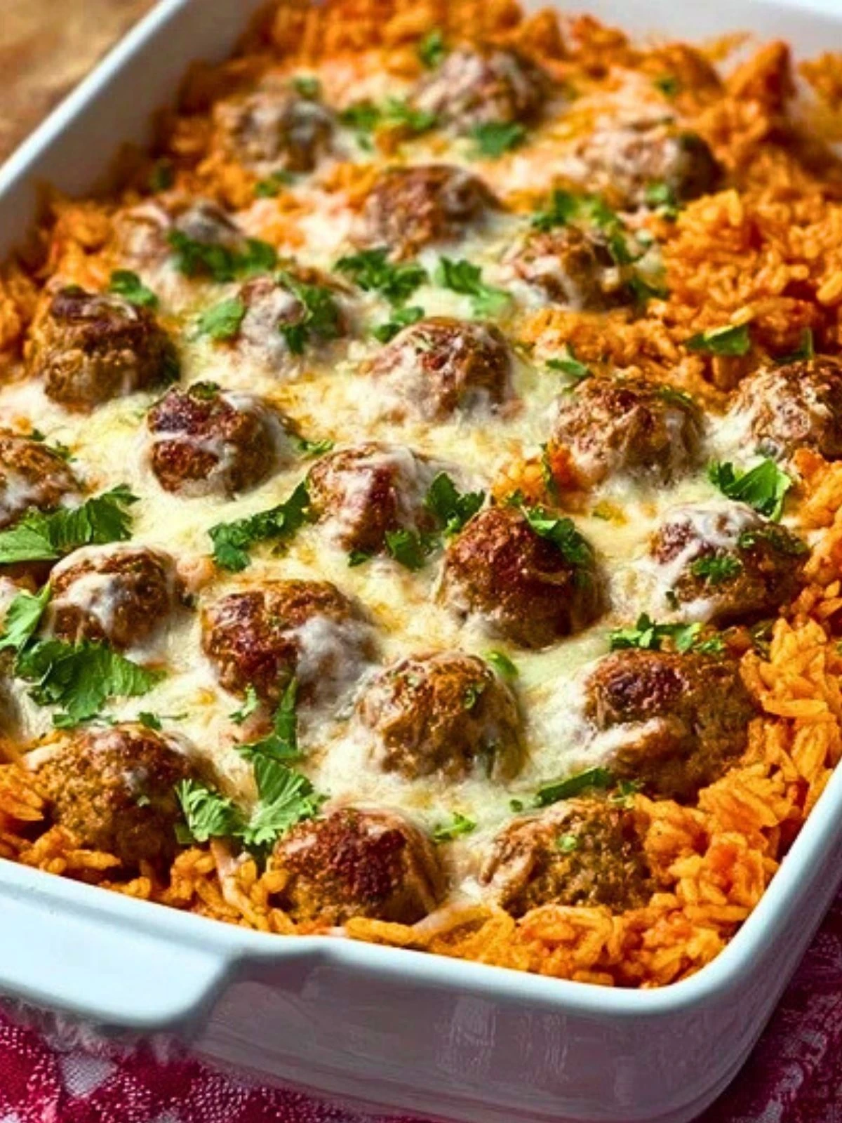 Easy Cheesy Meatball & Rice Dinner Casserole (1)