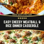 Easy Cheesy Meatball & Rice Dinner Casserole (2)