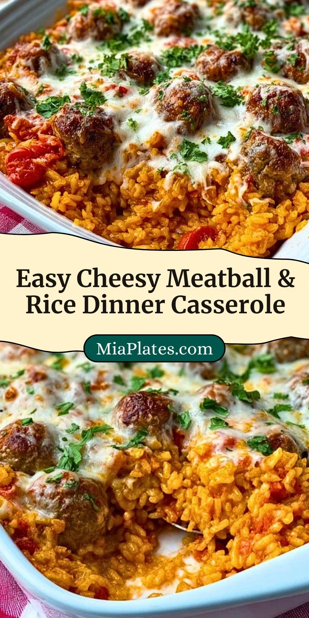 Easy Cheesy Meatball & Rice Dinner Casserole (3)