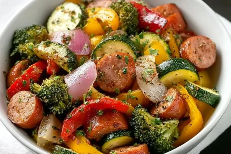 Easy Chicken Sausage and Veggies Sheet Pan