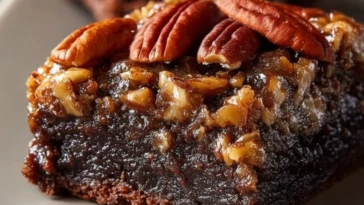 Easy Pecan Pie Brownies