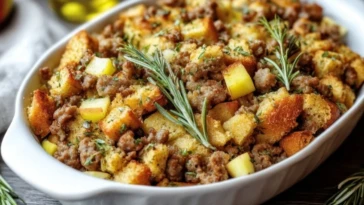 Easy Sausage and Apple Stuffing