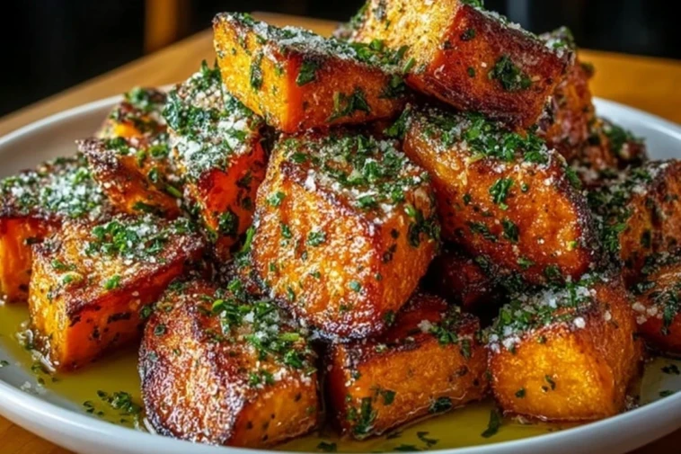 Garlic Parmesan Sweet Potato