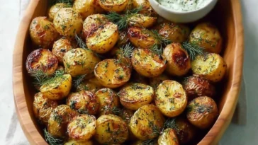Golden Herb Roasted Baby Potatoes