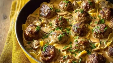 Homemade Meatball Stroganoff