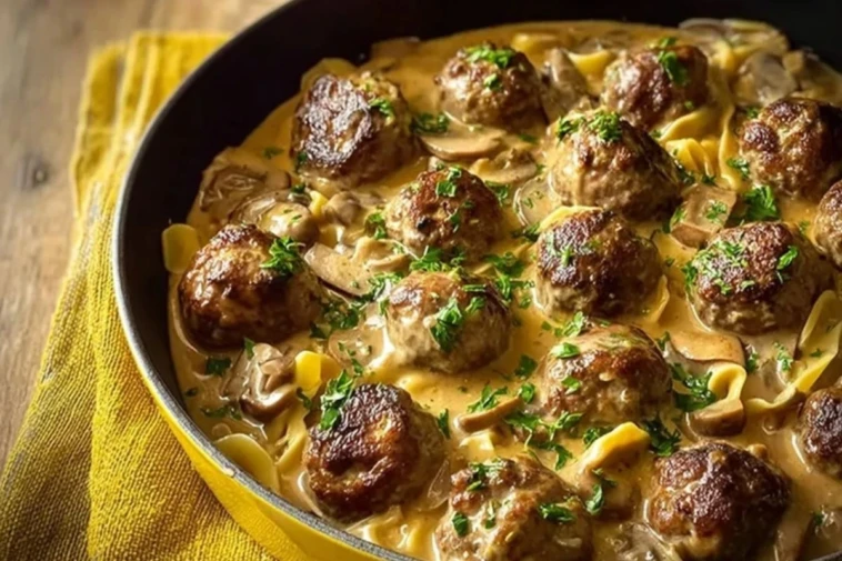 Homemade Meatball Stroganoff