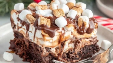 Hot Chocolate Poke Cake
