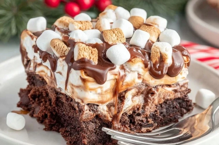 Hot Chocolate Poke Cake