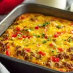Juicy Crustless Sausage And Pepper Quiche