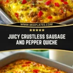 Juicy Crustless Sausage And Pepper Quiche (2)